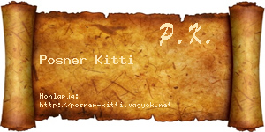Posner Kitti névjegykártya
